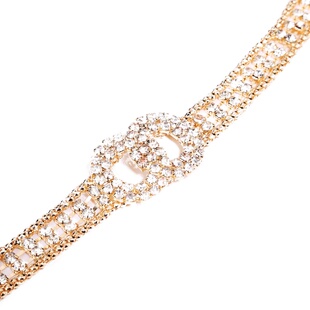 女士腰链装饰百搭镶钻水晶腰带时尚加长胖mm连衣裙子腰带毛衣配饰