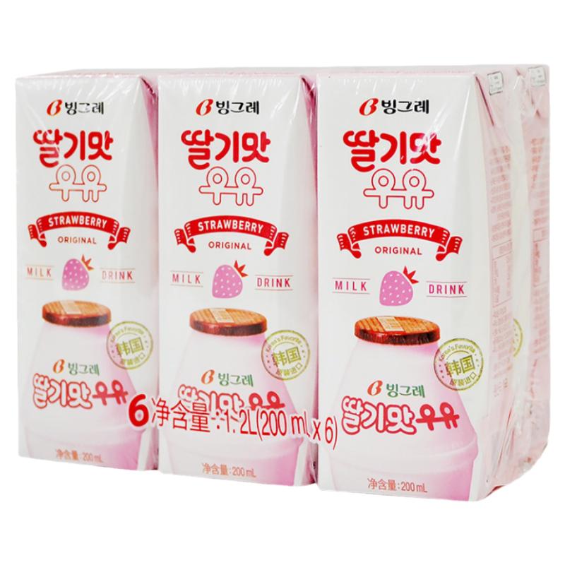 宾格瑞香蕉草莓牛奶果味含乳饮料