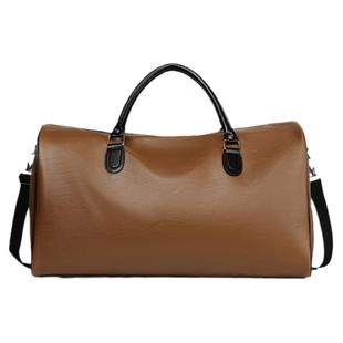 新款手提袋子外出时尚高级感商务通勤PU皮质感旅行李包包男手提袋