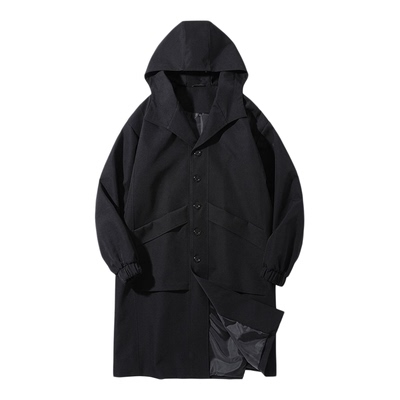 男款风衣外套2025新款冬季男生潮流青少年衣服中长款上衣连帽大衣