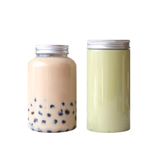 杨枝甘露奶茶杯子一次性塑料U型饮料杯500ml网红胖胖透明水果杯子