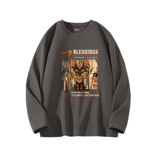 班尼路纯棉短袖t恤男春夏季新款潮牌长袖体恤青少年正肩圆领上衣A