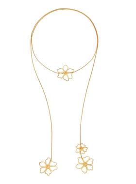 欧美原创设计花朵金属项链