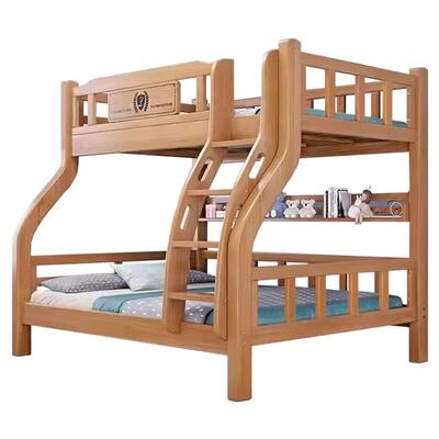 榫卯上下床双层床全实木高低床加粗加厚儿童床多功能上下铺子母床