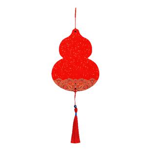 福卡迷你diy洒金万年红结婚对联手写空白书法灯笼小挂件软卡宣纸