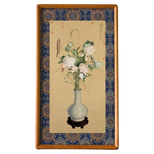 郎世宁-聚瑞图版画客厅装饰画玄关挂画新中式餐厅书房卧室壁画