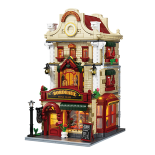 【新年礼物】未及拾光小镇系列波尔多酒社积木拼装玩具摆件男女生