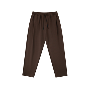 半墨大码长裤男宽松加肥加大胖子休闲收褶西装裤冬季加绒肥佬裤子