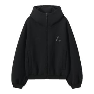 AFGK25SS重磅空气层开衫男女cleanfit拉链外套美式连帽休闲卫衣