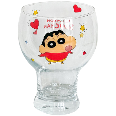 蜡笔小新玻璃杯啤酒杯家用大容量