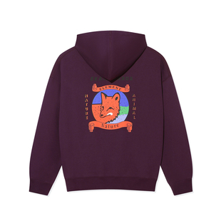 美国ELEMENT滑板连帽卫衣女趣味印花抗静电一体绒重磅落肩上衣潮