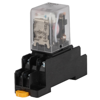 中间继电器220V交流直流24V带座