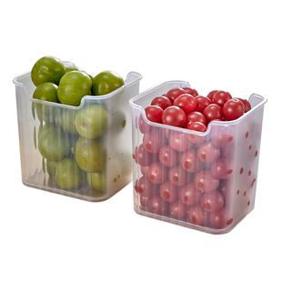 冰箱侧门收纳盒侧面门内侧整理收纳神器食品级蔬菜分装透明保鲜盒
