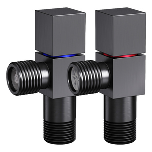 潜水艇枪灰全铜角阀冷热水三角阀热水器阀门大流量开关官方旗舰店