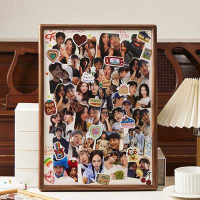 相框情侣照片打印diy定制拼图框挂墙手工纪念拍立得生日礼物摆台