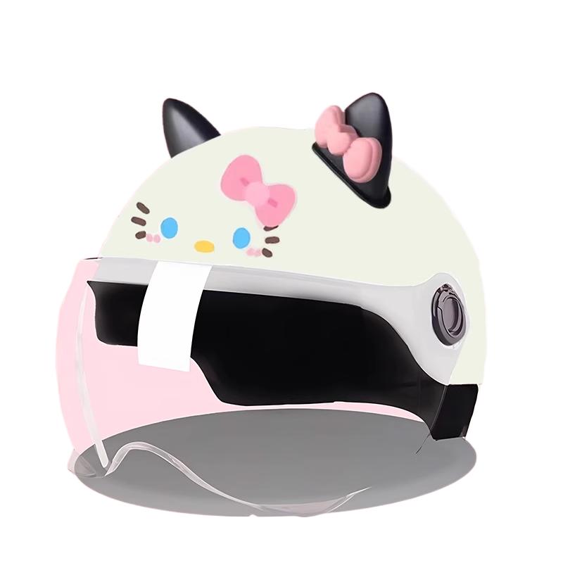3C认证hellokitty头盔电动电瓶车kt猫女士成人女生可爱女孩安全盔