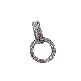 18K金多功能扣翡翠高货绳钻石项链可拆卸活动扣可搭大吊坠金扣头