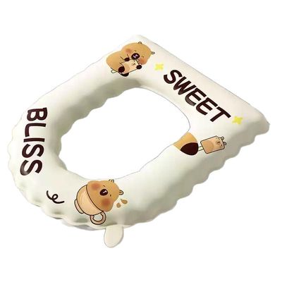 马桶坐垫防水免洗四季通用绑带款