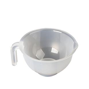 豆沙裱花调色碗 奶油霜裱花搅拌杯翻糖马卡龙调色碗 白色带柄1L