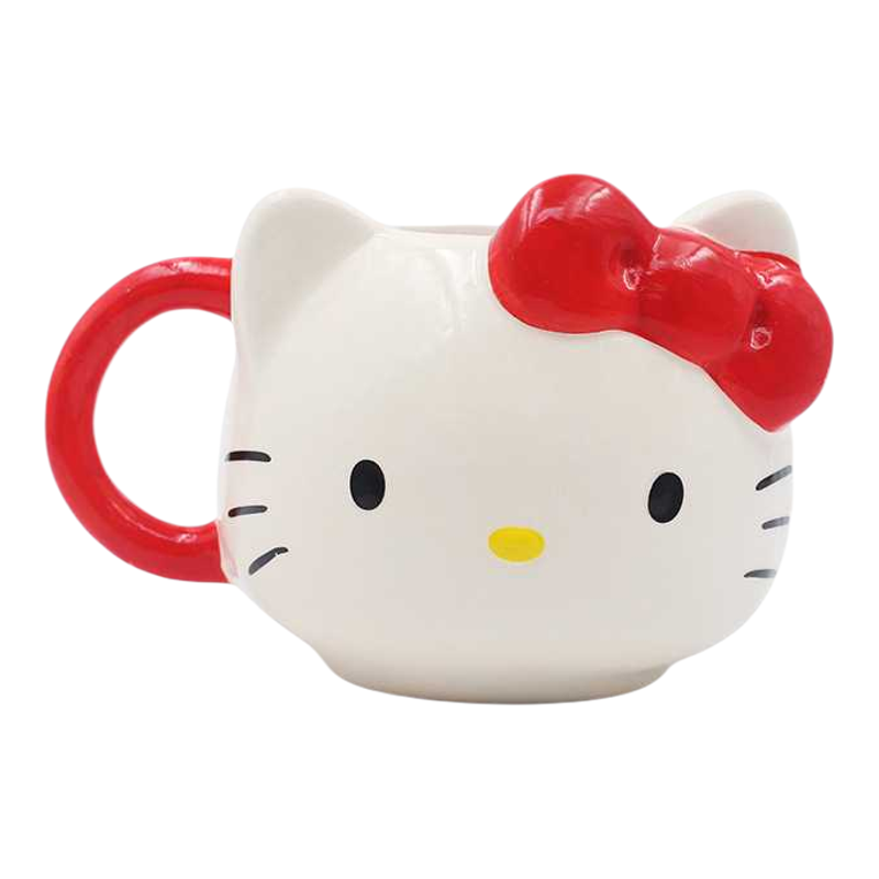 可爱猫咪马克杯 卡通蝴蝶结牛奶杯儿童猫杯3D水杯广告促销杯