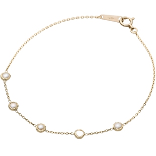 新年礼物agete/阿卡朵【梦想成真】天然珍珠圆梦9K金手链生日