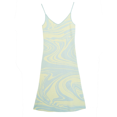 春夏提花针织吊带连衣裙