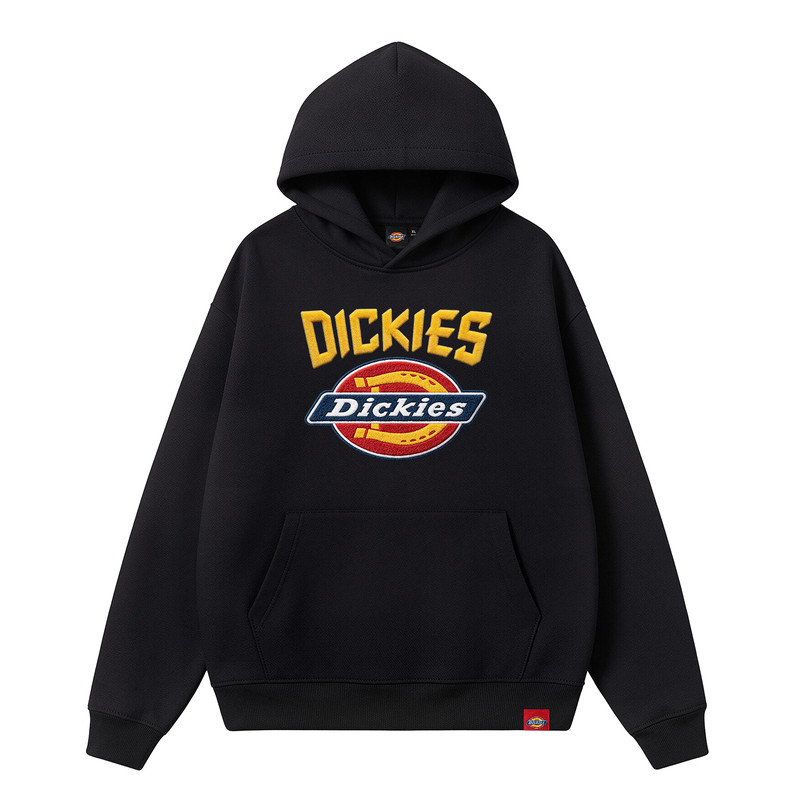 Dickies正品连帽万针刺绣卫衣男女情侣装植绒cool运动上衣外套潮J