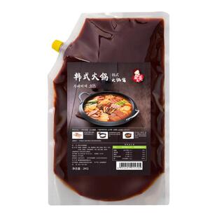 韩美美韩式火锅酱料2kg韩餐厅火锅店商用大包装火锅底料辣酱调料