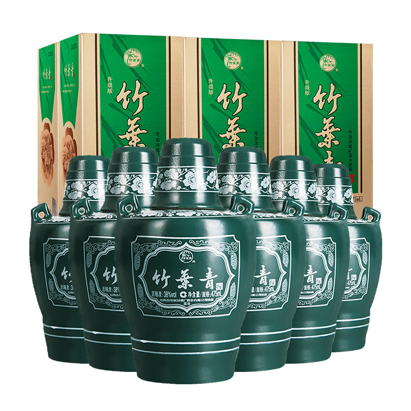38度竹叶青酒坛竹475mL*6瓶