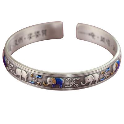 顺庆银楼纯银吉祥手镯