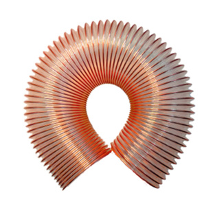 聚氨酯木工吸尘软管透明PU镀铜钢丝伸缩波纹管雕刻机木屑吸尘软管