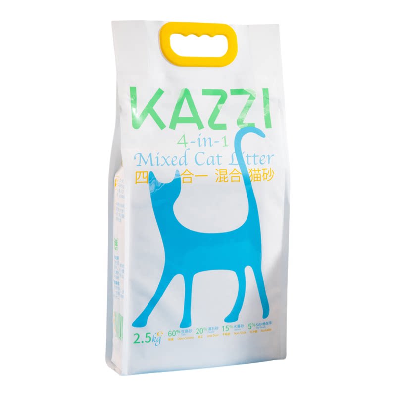 Kazzi咔滋4合1混合猫砂可冲厕豆腐木薯沸石猫砂沙