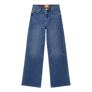 HeyJoanie HJ103牛仔裤女蓝色80年代风复古A版裤子宽松全长阔腿裤