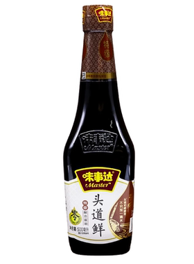 味事达0添加头道鲜500ml特级酿造酱油生抽家用炒菜调味品黄豆老抽