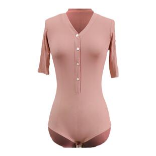 IAMYC摩登舞上衣女V领新款舞衣修身连体上衣交谊舞华尔兹 B10053