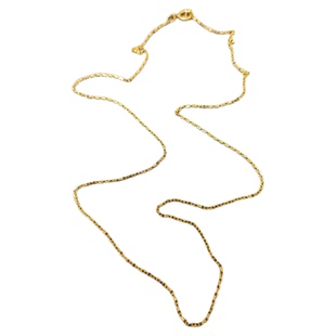 手工定制钛钢18K包金十字细闪项链可穿吊坠精致极细金色锁骨链