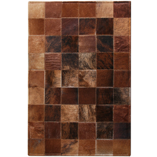 久忆新品美式简约手工牛皮地垫客厅卧室阳台小地毯玄关进门垫定制