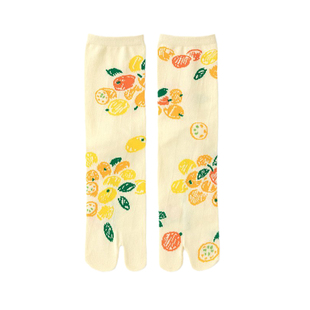 袜子铺子SOUSOU款日本日系高筒水果纯棉分趾袜二2指袜木屐猪蹄鞋