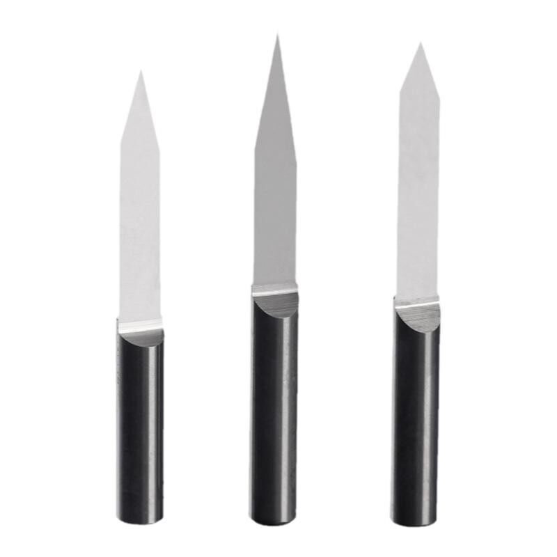 威特钨钢4mm平底尖刀锥度尖刀浮雕刀头数控电脑雕刻机刀具整盒装