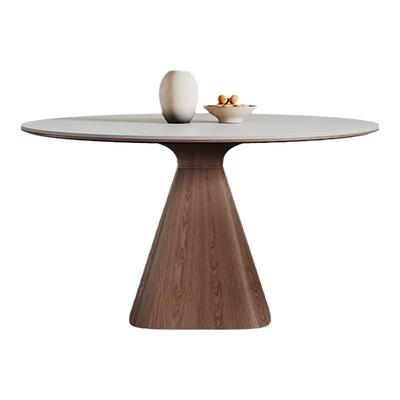 奥古斯特高端飞碟实木岩板餐桌