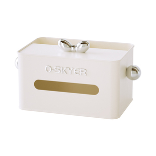 欧仕嘉多功能收纳纸巾盒家用客厅茶几长方形金属抽纸盒轻奢桌面