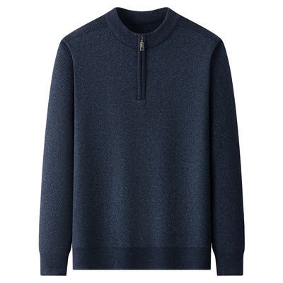 【加厚保暖】爸爸半高拉链领毛衣