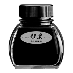 【超黑墨水上新】日本PLATINUM白金INKC-1500碳素墨水5000黑色防水颜料墨水签名律师档案不易晕染进口