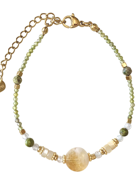 nicedream度假花绿石贝壳串珠