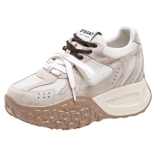 星期六内增高德训女鞋新款9.5CM小个子增高老爹不累脚厚底阿甘鞋