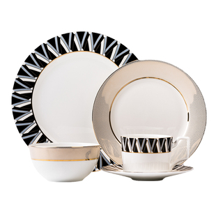 碗碟套装家用高颜值北欧ins风骨瓷碗盘餐具陶瓷现代轻奢个性碟子