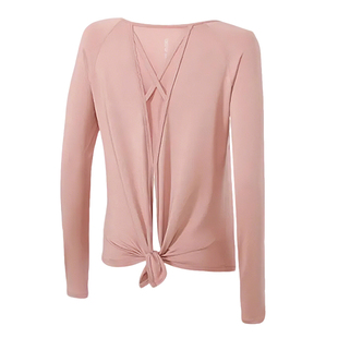 瑜伽服女2026新款长袖网纱上衣运动罩衫宽松显瘦健身服健身衣