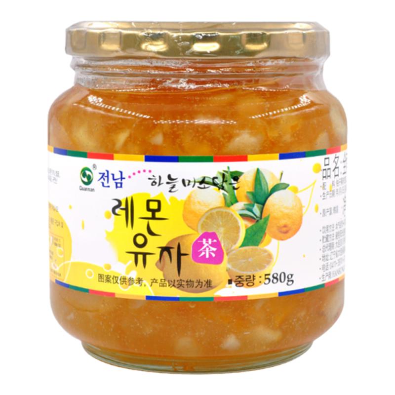 【全南旗舰店】全南蜂蜜柠檬柚子茶580g韩国进口柠檬柚子酱冲饮品