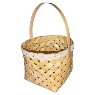 竹编手工diy材料包装饰手工编织篮子竹筐非遗手工团建竹编篮学生