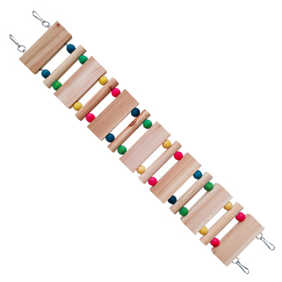 龙猫家具杉木软桥松鼠吊桥攀爬软梯不夹脚彩色秋千笼子笼柜都能用